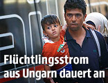 Flüchtlinge auf dem Wiener Westbahnhof
