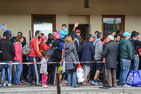 Flüchtlinge am Westbahnhof