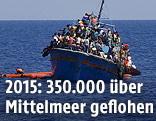Flüchtlingsboot im Mittelmeer