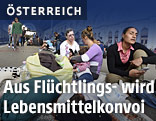 Flüchtlinge am Bahnhof Keleti in Budapest