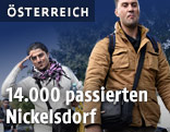 Flüchtlinge an der Grenze in Nickelsdorf