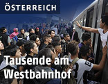 Flüchtlinge am Westbahnhof