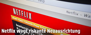 Screenshot der Netflix-Webseite
