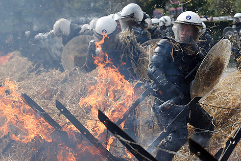 © APA/EPA/Laurent Dubrule Bauernproteste in Brüssel