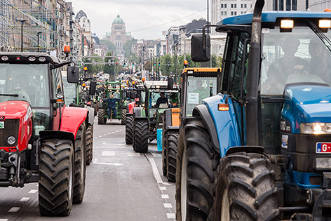 © APA/AP/Geert Vanden Wijngaert Bauernproteste in Brüssel