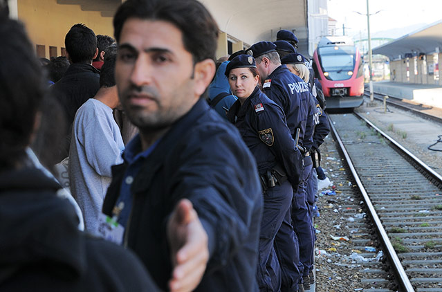 Flüchtlinge am Westbahnhof