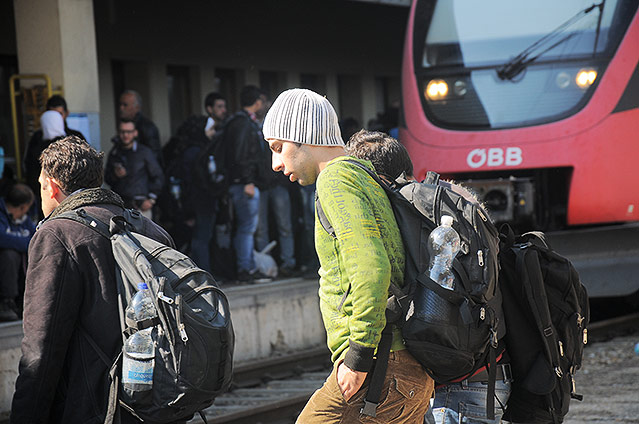 Flüchtlinge am Westbahnhof