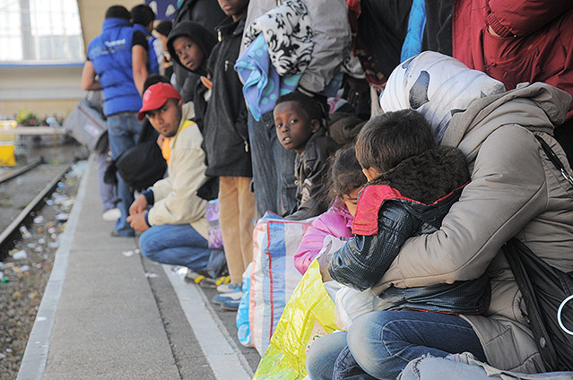 Flüchtlinge am Westbahnhof