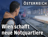 Fl&uuml;chtling am Wiener Westbahnhof