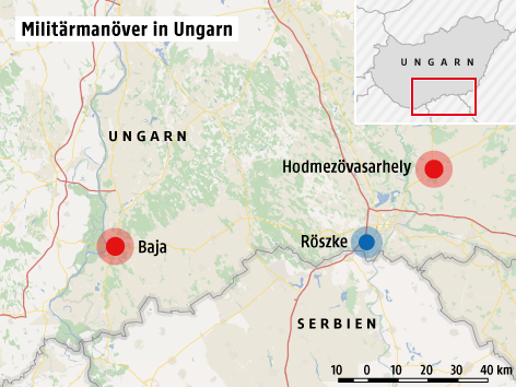 © Grafik: Omniscale/OSM/APA/ORF.at Karte zeigt ungarisch-serbische Grenzregion