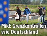 Fl&uuml;chtlinge an der &ouml;sterreichischen Grenze