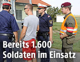 Bundesheer und Polizei kontrollieren Auto