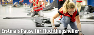 Feldbetten werden abgebaut