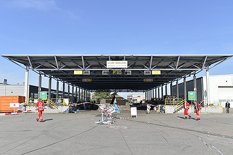 © APA/Herbert Neubauer Grenzübergang Nickelsdorf ohne Flüchtlinge