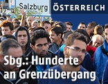 Flüchtlinge am Grenzübergang bei Salzburg