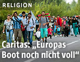 Fl&uuml;chtlinge auf der Stra&szlig;e