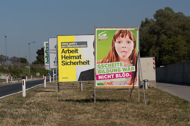 Plakate zur Landtagswahl in Oberösterreich