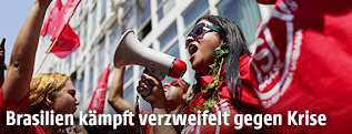 Demonstranten in Brasilien