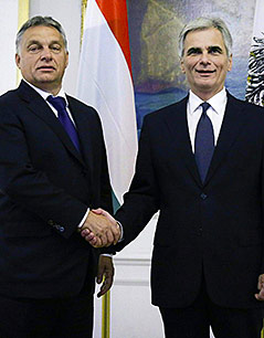 © APA/BKA/Andy Wenzel Bundeskanzler Werner Faymann (SPÖ ) und Ungarns Ministerpräsident Viktor Orban