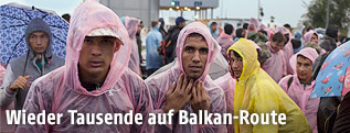 Fl&uuml;chtlinge bei der serbisch-kroatischen Grenze