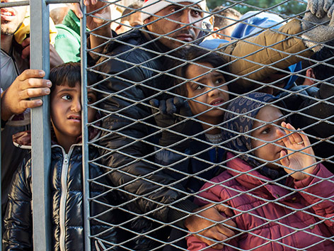 © Reuters/Marko Djurica Flüchtlinge an der serbischen Grenze