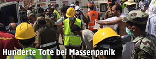 Rettungskr&auml;fte in Mekka