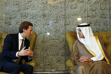 © APA/AUSSENMINISTERIUM/Dragan Tatic Sebastian Kurz und Adel Jubair