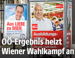Wahlplakate der SPÖ und FPÖ
