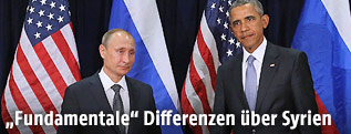 US-Pr&auml;sident Barack Obama und Russlands Pr&auml;sident Wladimir Putin