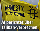 Flagge mit Amnesty-International-Logo