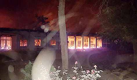 Zerstörung nach Luftangriff auf Krankenhaus in Kunduz