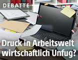 &Uuml;berladener Schreibtisch