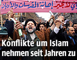 Proteste gegen Mohammed-Karikaturen in Kopenhagen (Dänemark)