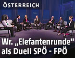 Die Spitzenkandidaten zur Wien-Wahl bei der Elefantenrunde