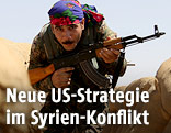 Kurdischer Kämpfer bei der syrischen Stadt Hasakeh