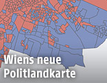 Karte zeigt die Ergebnisse der Wahlsprengel im Süden Wiens