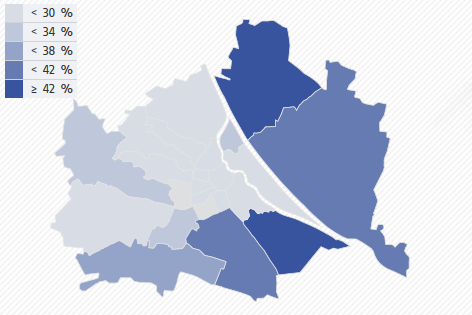 © ORF.at Sprengelergebnis der Wien-Wahl 2015 zeigt FPÖ-Ergebnisse in den Bezirken