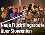 Flüchtlinge am ungarisch-kroatischen Grenzzaun