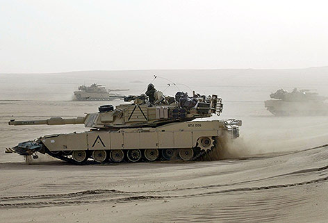 © AP/Anja Niedringhaus US-Panzer an der Kuweitischen Grenze