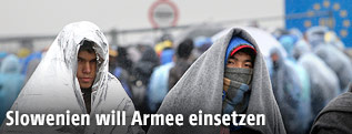Flüchtlinge an der slowenischen Grenze