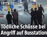 Exekutive auf dem Busbahnhof