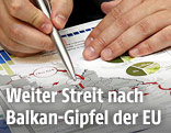 Karte mit den Erstaufnahmezentren am Balkan