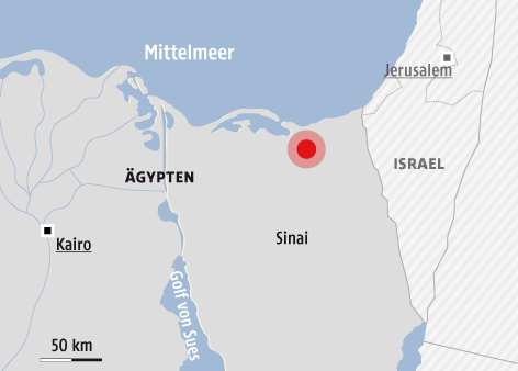 © APA/ORF.at Karte zeigt Sinai