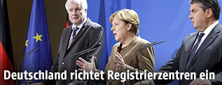 Angela Merkel, Sigmar Gabriel und Horst Seehofer