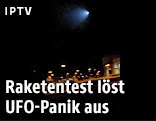 Lichtstrahl am n&auml;chtlichen Himmel