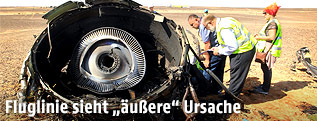 Wrackteil des verünglückten Flugzeugs