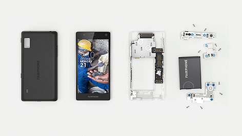 Mobiltelefon der Firma Fairphone