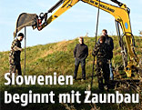 Slowenische Soldaten beginnen mit Zaunbau an Grenze zu Kroatien