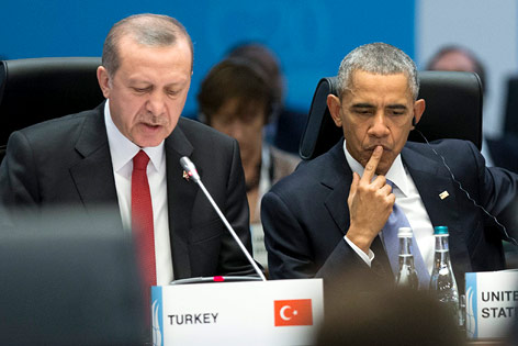 © APA/EPA/Tolga Bozoglu Recep Tayyip Erdogan und Barack Obama