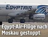 Flugzeug der Egypt Air am Boden